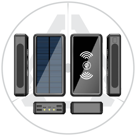 Solar Wireless Portable Power Bank Safe & Fast Charging