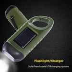 Hand Crank Dynamo Charger, Flashlight, Solar, Powerbank