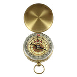 Portable Golden Brass Navigation Compass