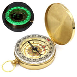 Portable Golden Brass Navigation Compass