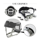 Helmet Adjustable Head Locking System Strap