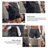 Double Layer Multi-Purpose Quick Dry Training Shorts