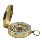 Portable Golden Brass Navigation Compass